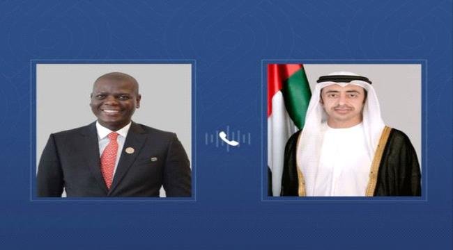 وزير الخارجية الإماراتي يتلقى اتصالاً هاتفياً من نظيره في جنوب أفريقيا وزير الخارجية الإماراتي يتلقى اتصالاً هاتفياً من نظيره في جنوب