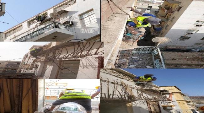 استجابة سريعة للسلطة المحلية بالتواهي لإزالة الخطر من عمارة المسرح الوطني استجابة سريعة للسلطة المحلية بالتواهي لإزالة الخطر من عمارة المسرح